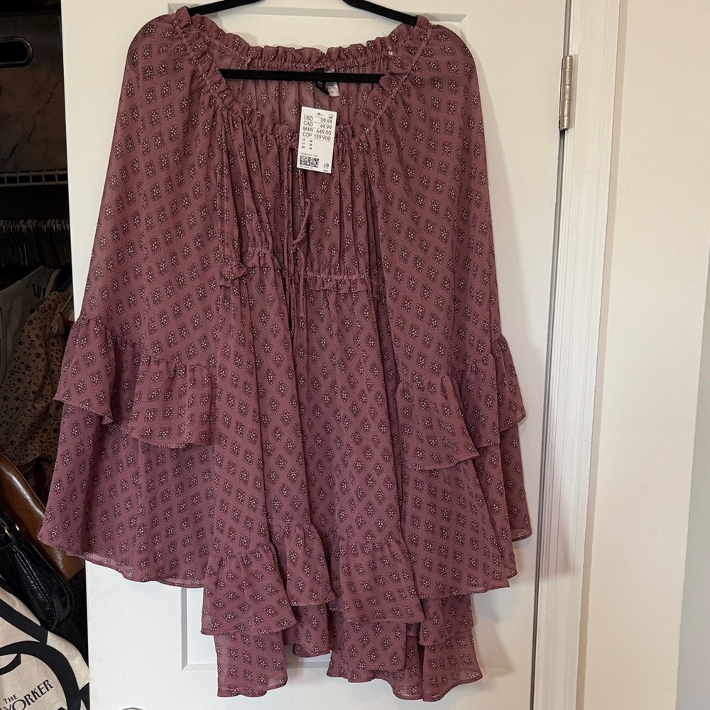 H&M Mauve Midi Dress